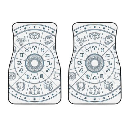 Zodiac Astrology Signs Print Front Car Floor Mats