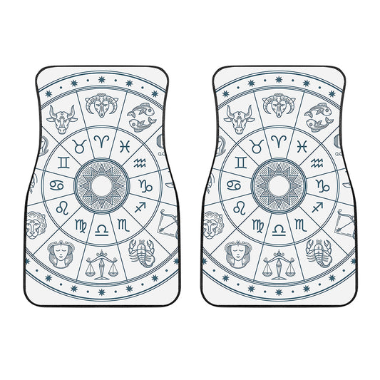 Zodiac Astrology Signs Print Front Car Floor Mats