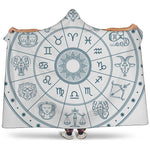 Zodiac Astrology Signs Print Hooded Blanket