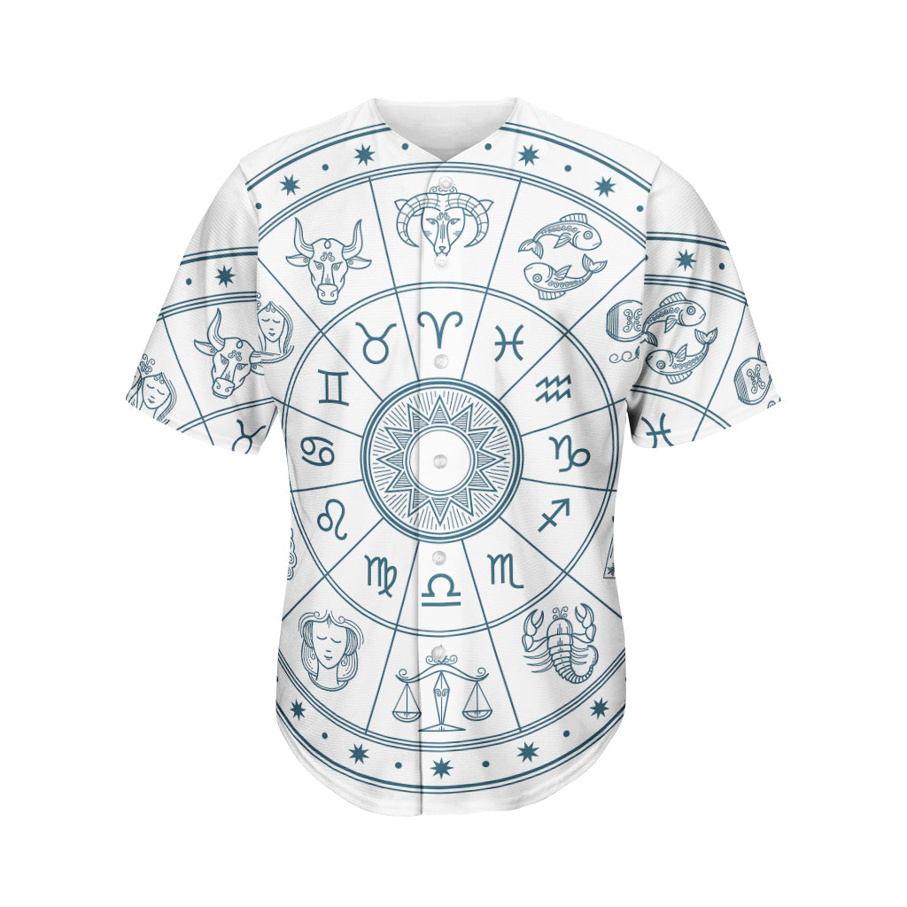 Zodiac Astrology Signs Print Men's Baseball Jersey