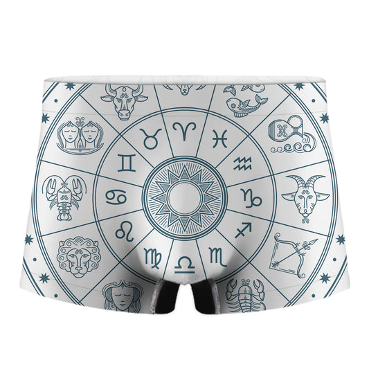 Zodiac Astrology Signs Print Men's Boxer Briefs