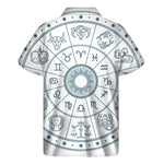 Zodiac Astrology Signs Print Men's Short Sleeve Shirt