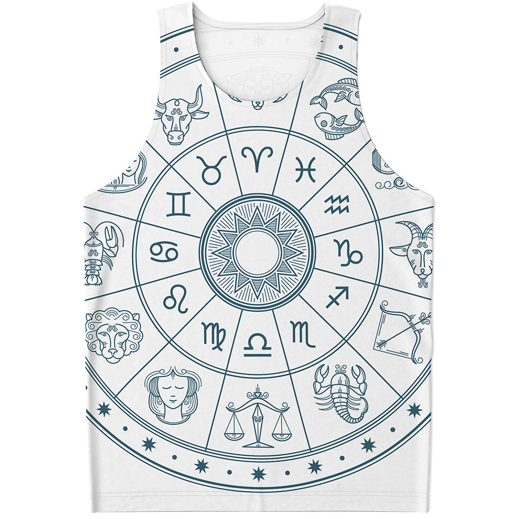 Zodiac Astrology Signs Print Men's Tank Top