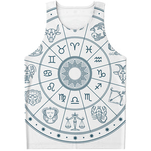 Zodiac Astrology Signs Print Men's Tank Top