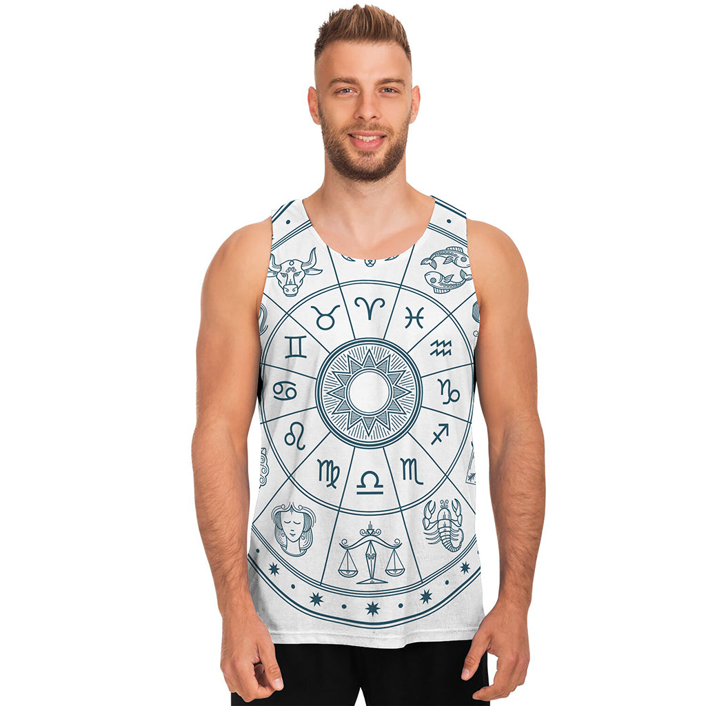 Zodiac Astrology Signs Print Men's Tank Top