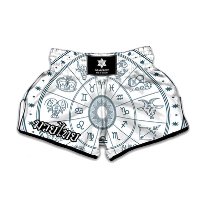 Zodiac Astrology Signs Print Muay Thai Boxing Shorts