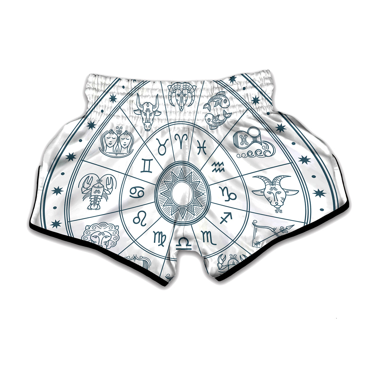 Zodiac Astrology Signs Print Muay Thai Boxing Shorts