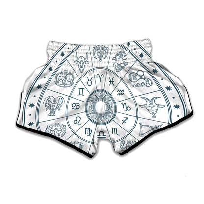 Zodiac Astrology Signs Print Muay Thai Boxing Shorts