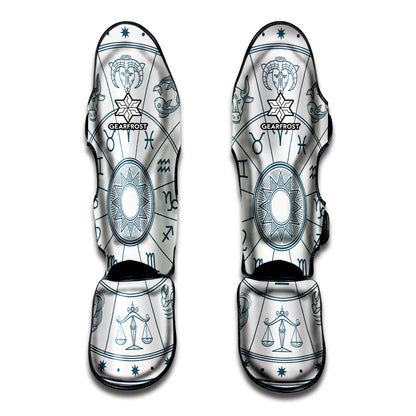 Zodiac Astrology Signs Print Muay Thai Shin Guard