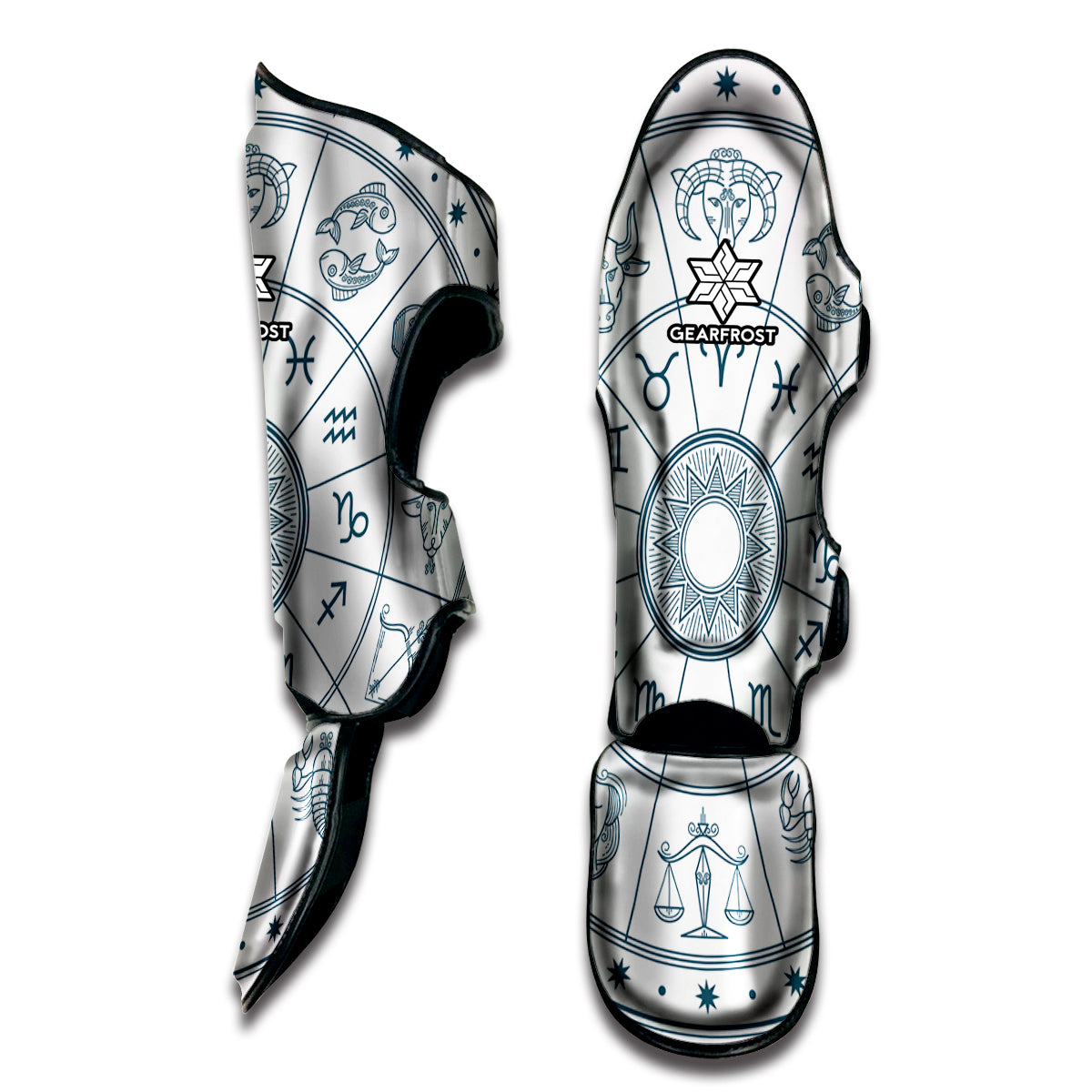 Zodiac Astrology Signs Print Muay Thai Shin Guard