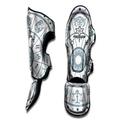 Zodiac Astrology Signs Print Muay Thai Shin Guard