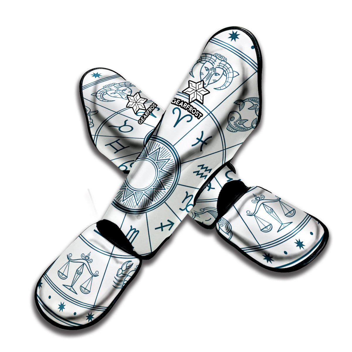 Zodiac Astrology Signs Print Muay Thai Shin Guard