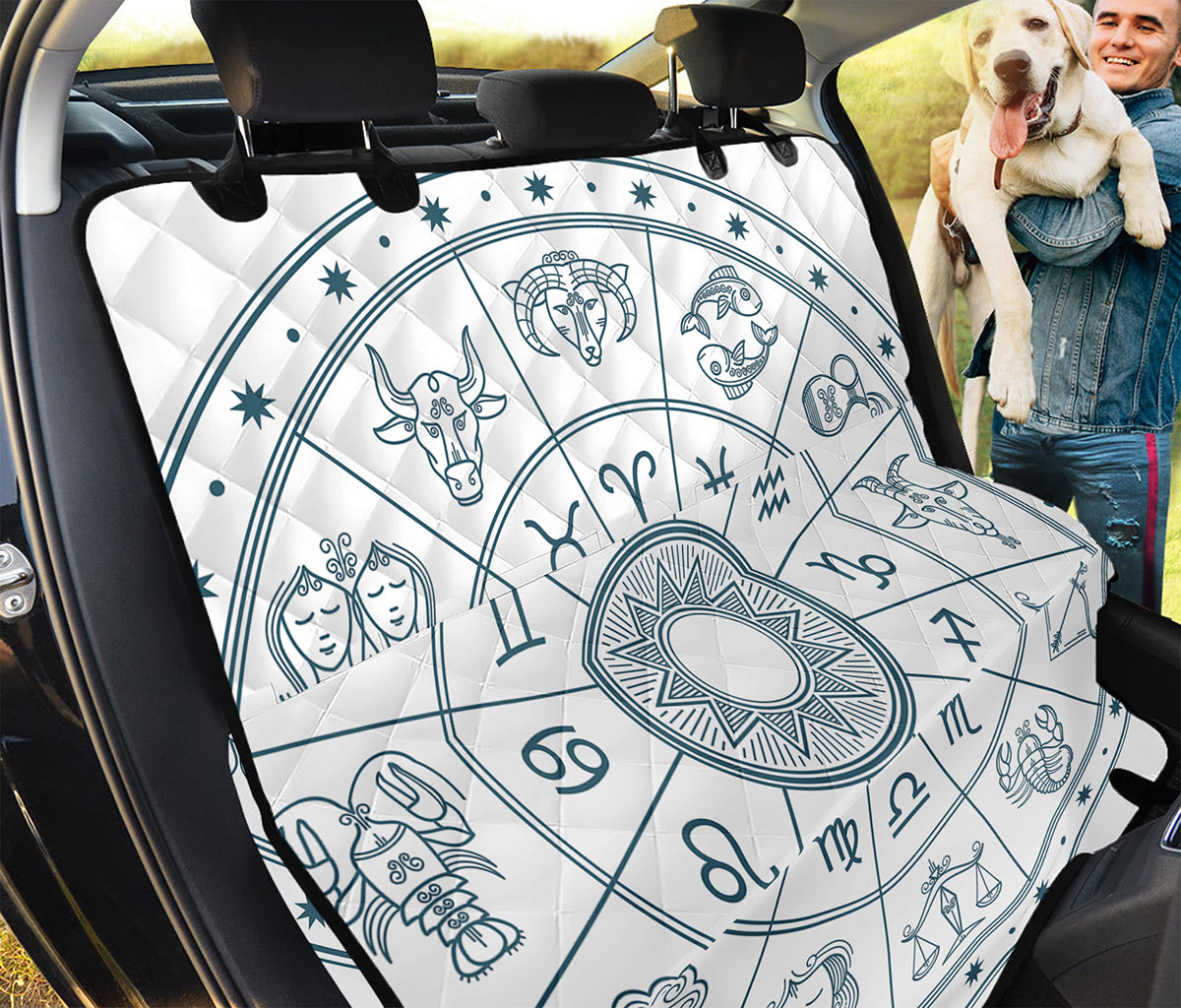 Zodiac Astrology Signs Print Pet Car Back Seat Cover