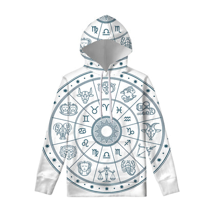 Zodiac Astrology Signs Print Pullover Hoodie