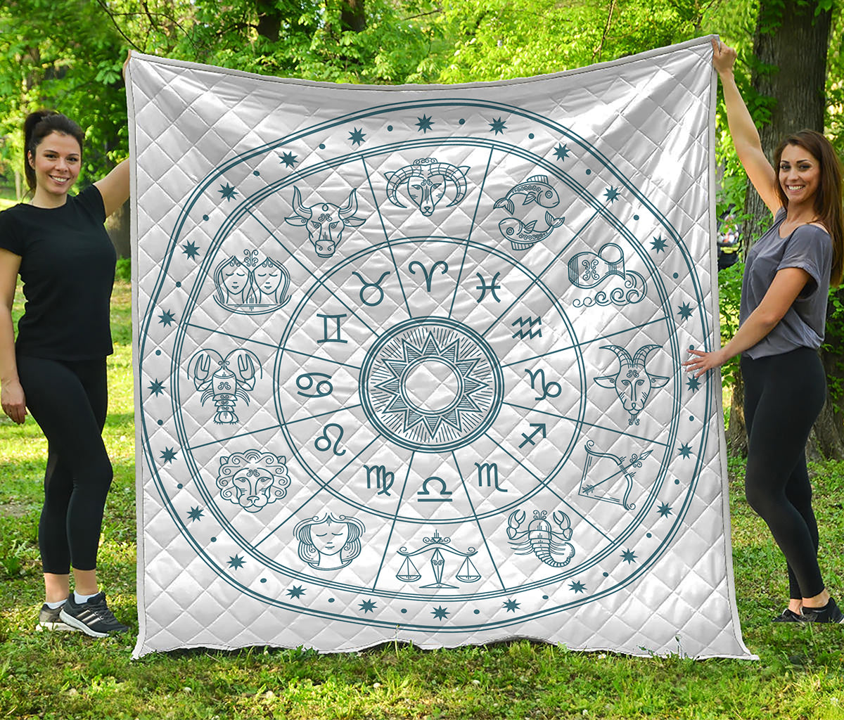 Zodiac Astrology Signs Print Quilt