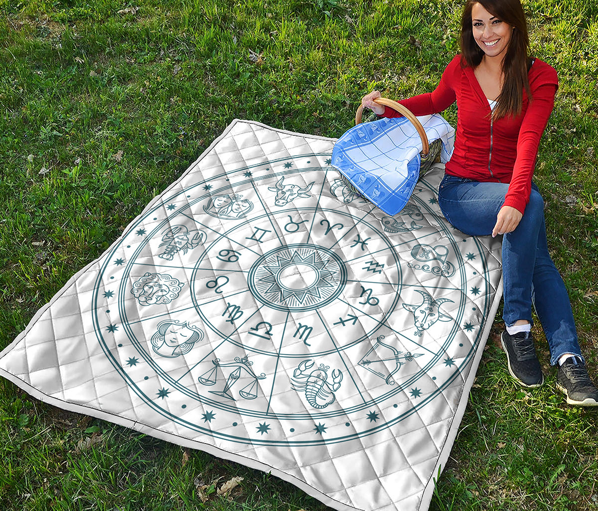 Zodiac Astrology Signs Print Quilt