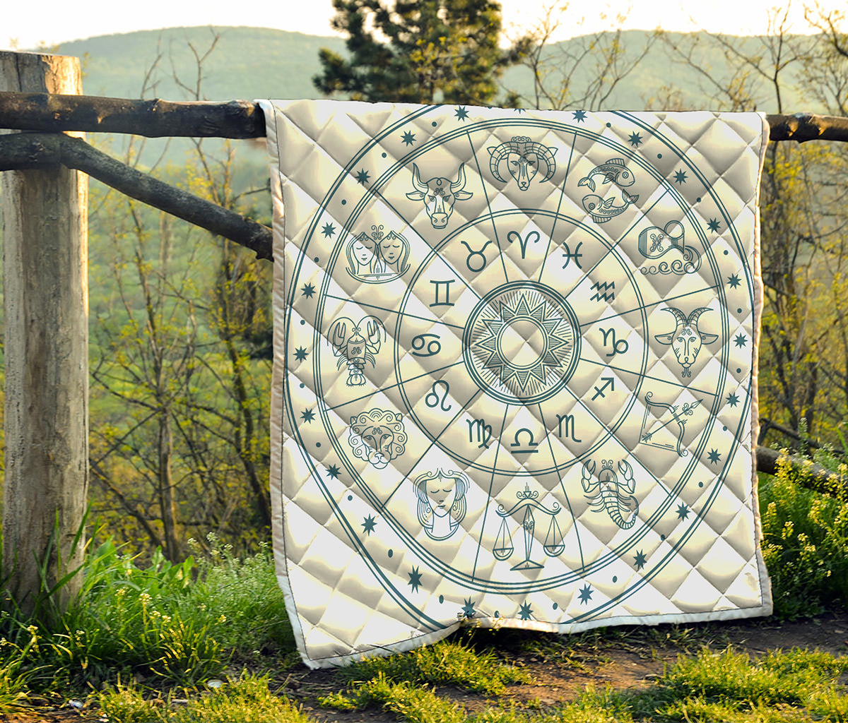 Zodiac Astrology Signs Print Quilt