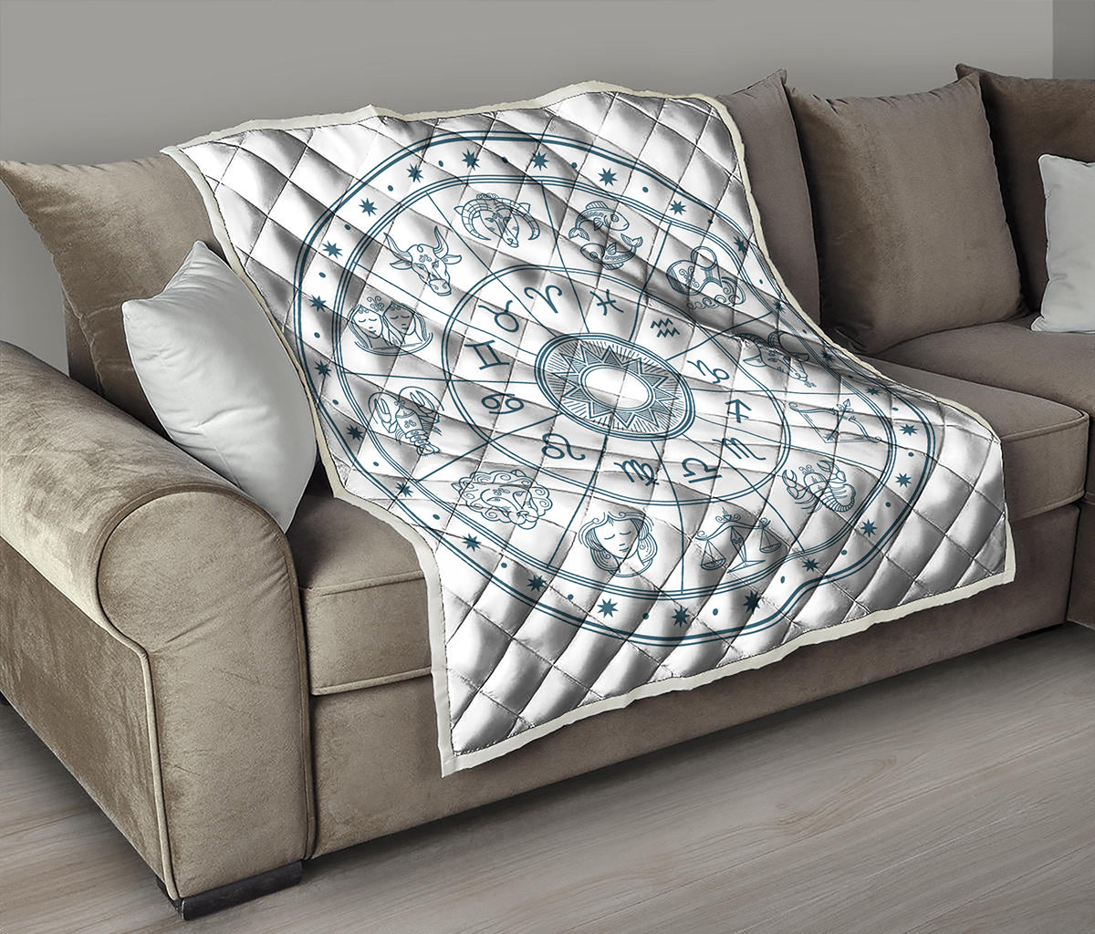 Zodiac Astrology Signs Print Quilt