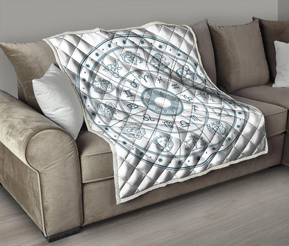 Zodiac Astrology Signs Print Quilt
