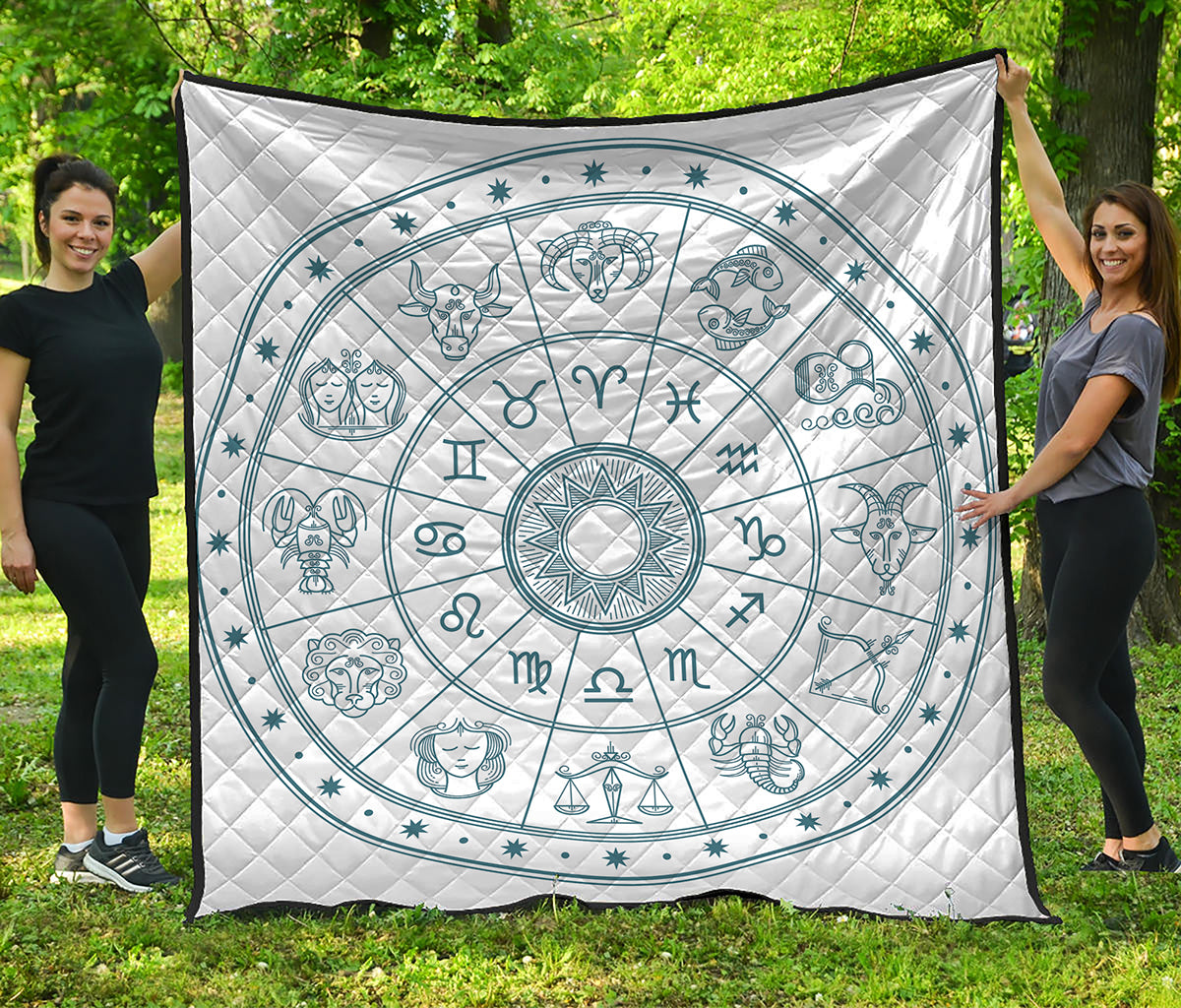 Zodiac Astrology Signs Print Quilt