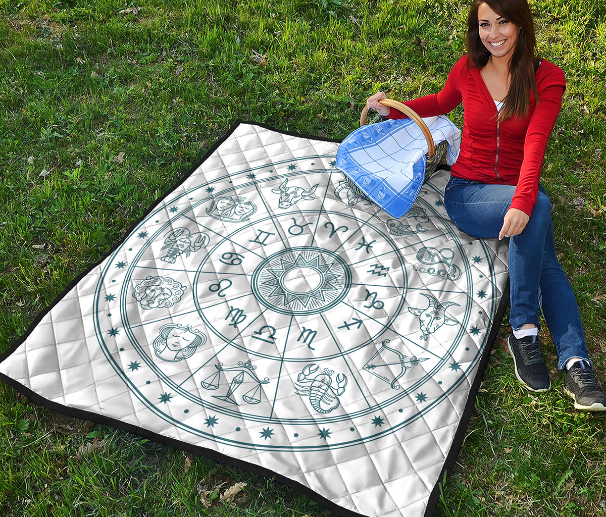 Zodiac Astrology Signs Print Quilt