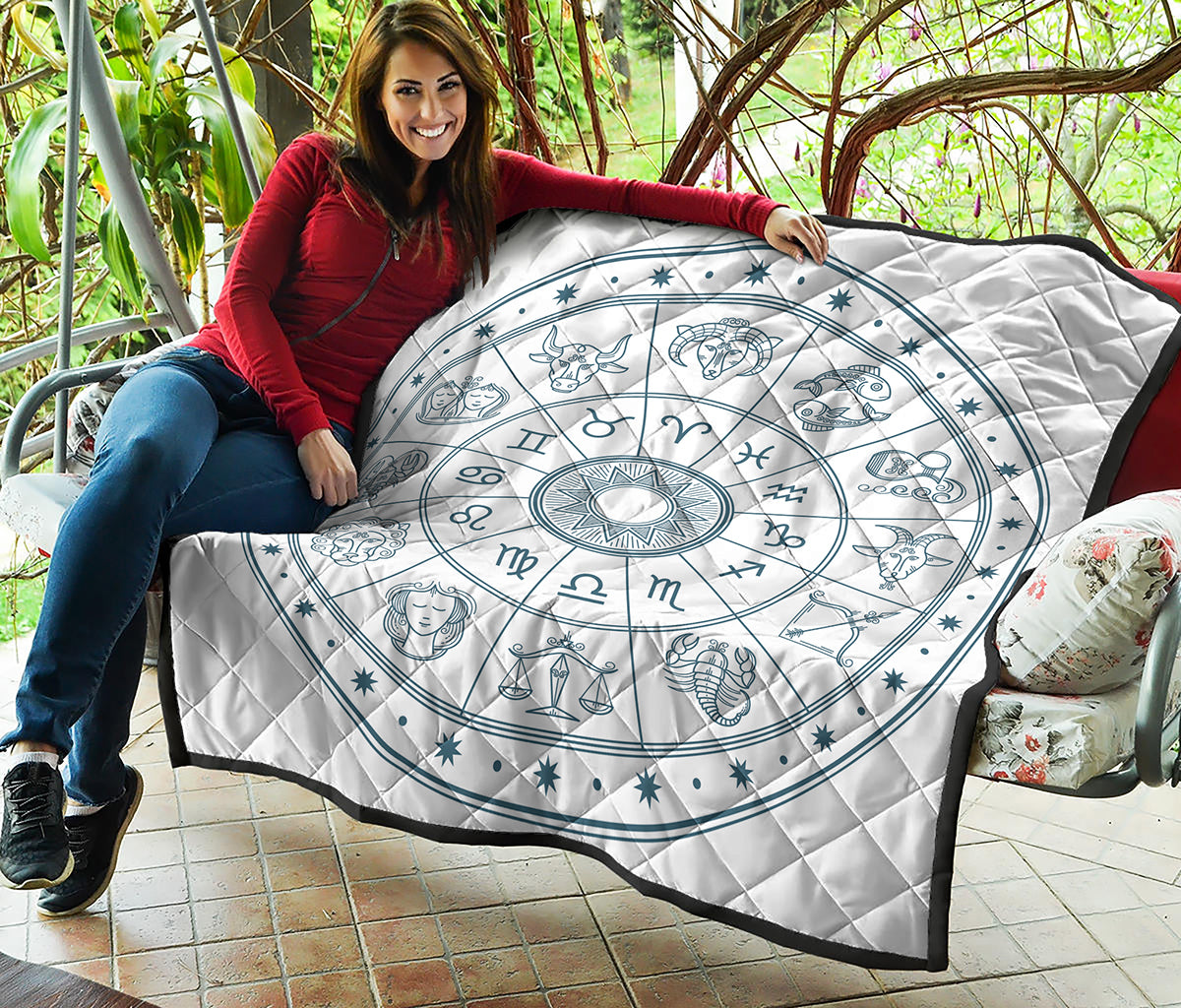 Zodiac Astrology Signs Print Quilt