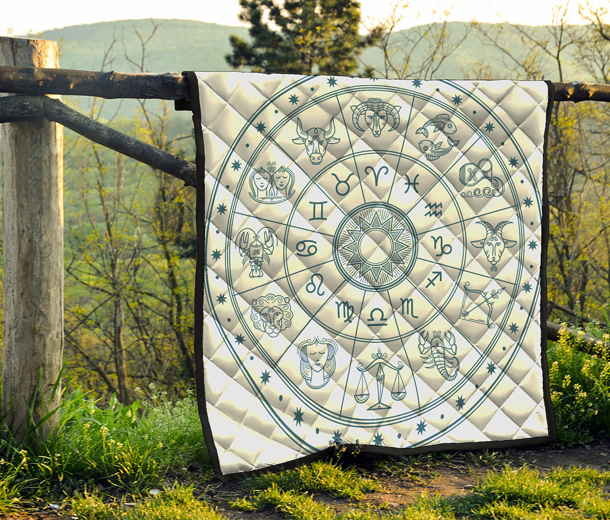 Zodiac Astrology Signs Print Quilt