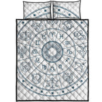 Zodiac Astrology Signs Print Quilt Bed Set