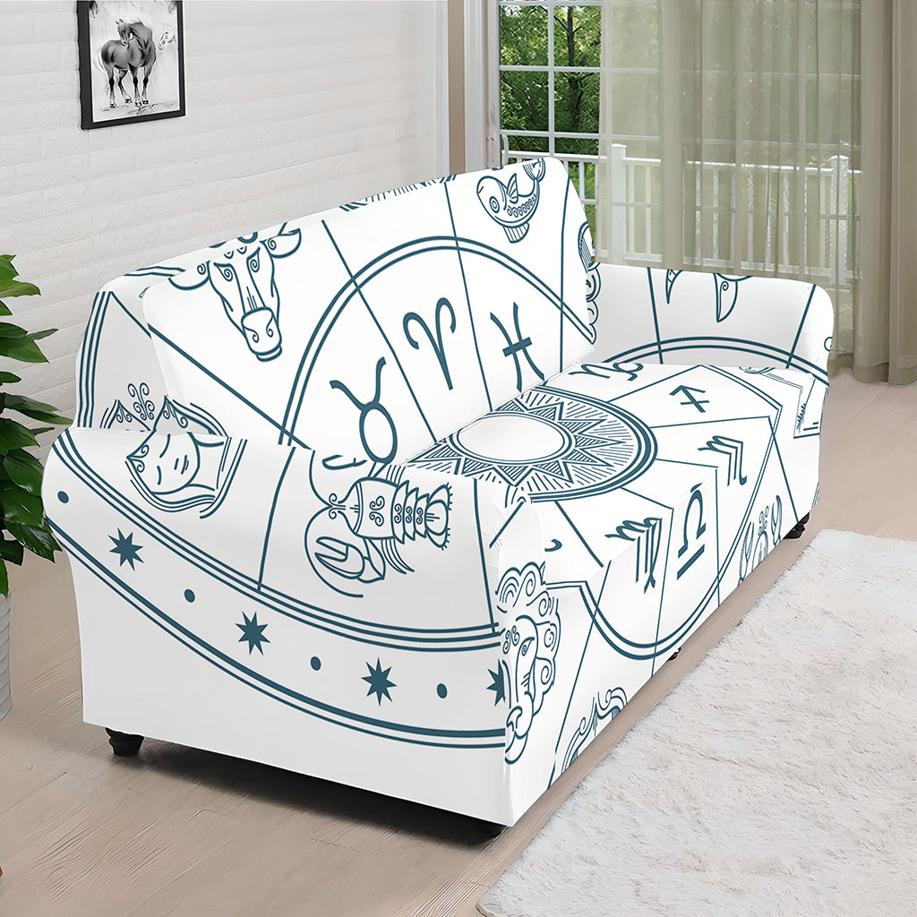 Zodiac Astrology Signs Print Sofa Cover