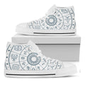 Zodiac Astrology Signs Print White High Top Sneakers