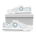 Zodiac Astrology Signs Print White Low Top Sneakers