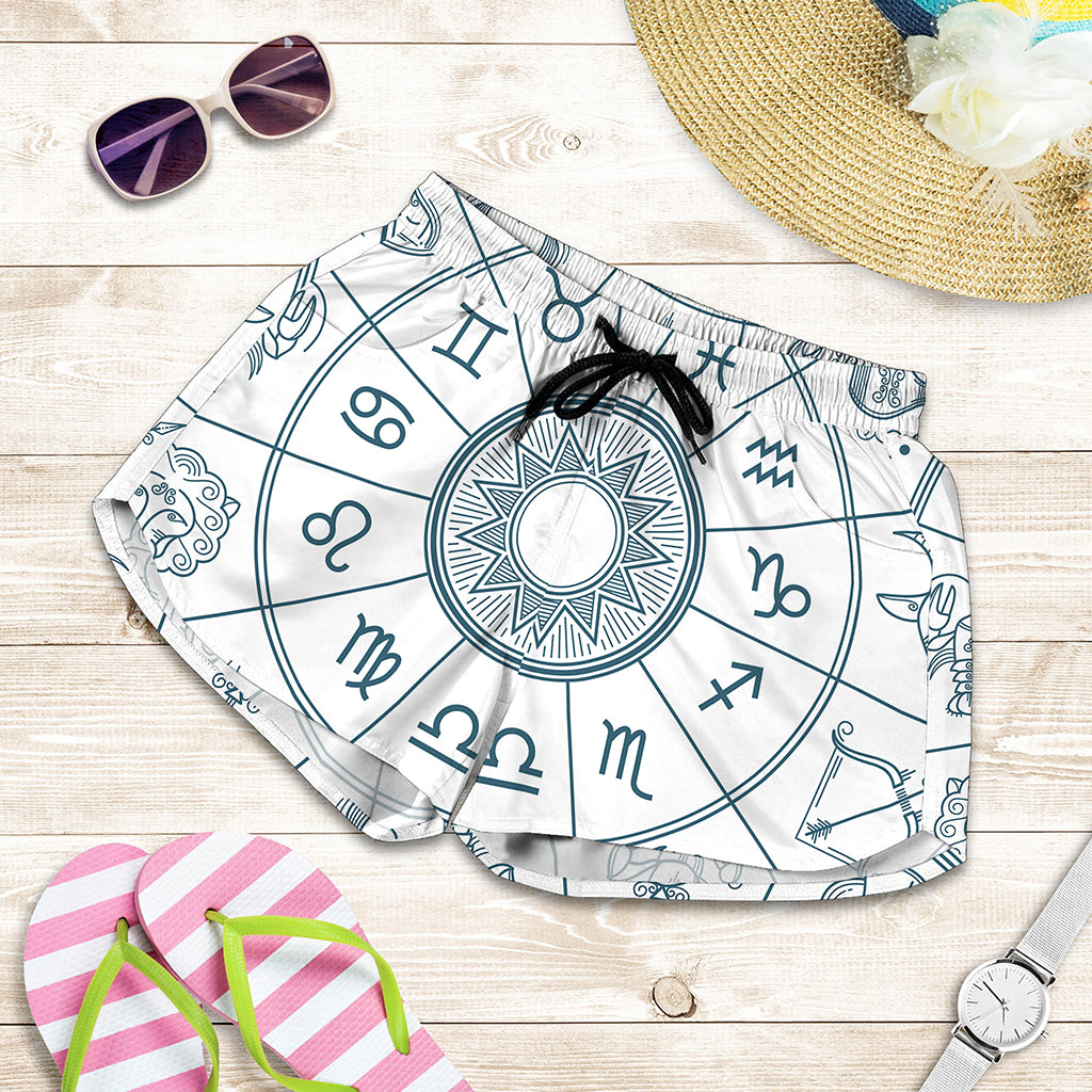 Zodiac Astrology Signs Print Women's Shorts