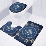 Zodiac Astrology Symbols Print 3 Piece Bath Mat Set