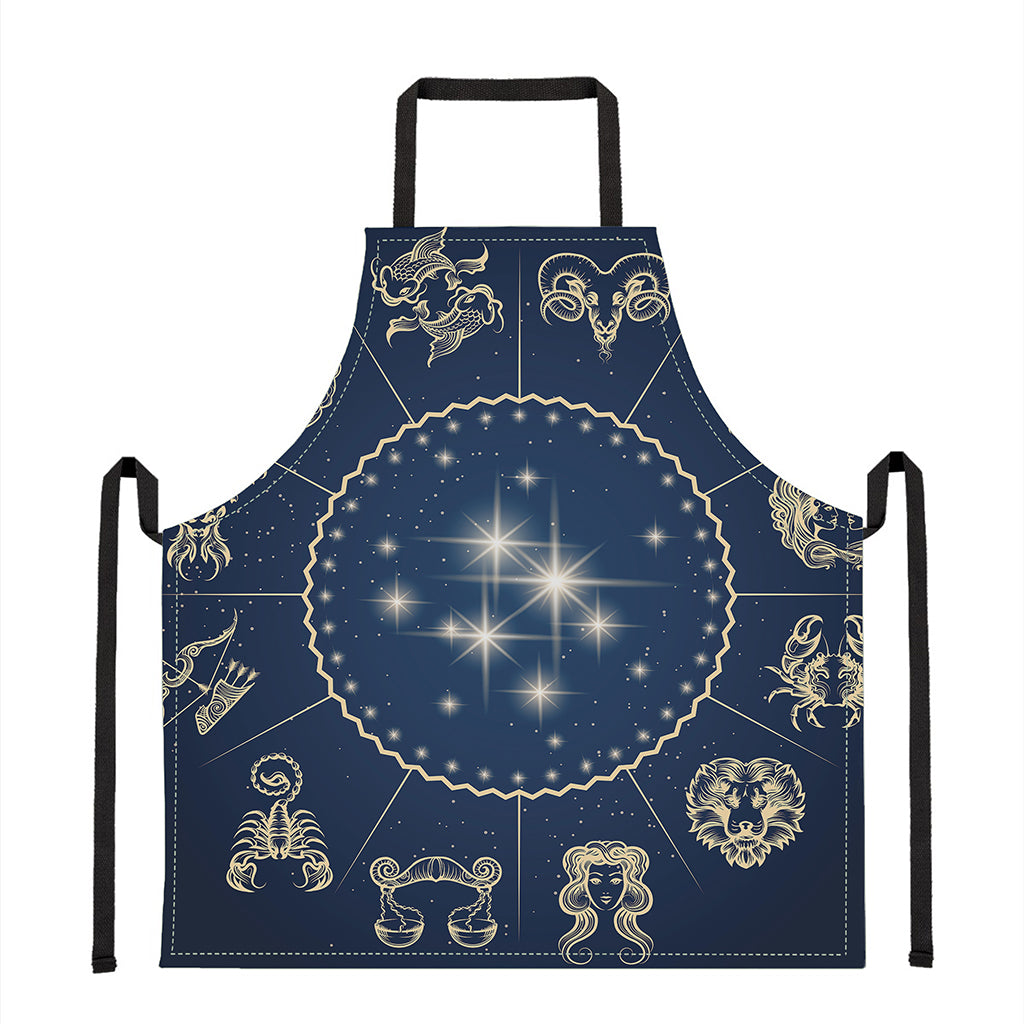 Zodiac Astrology Symbols Print Apron