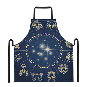 Zodiac Astrology Symbols Print Apron