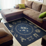 Zodiac Astrology Symbols Print Area Rug