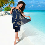 Zodiac Astrology Symbols Print Beach Sarong Wrap