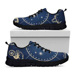 Zodiac Astrology Symbols Print Black Sneakers