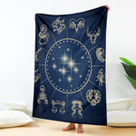 Zodiac Astrology Symbols Print Blanket