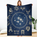 Zodiac Astrology Symbols Print Blanket
