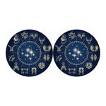 Zodiac Astrology Symbols Print Car Coasters