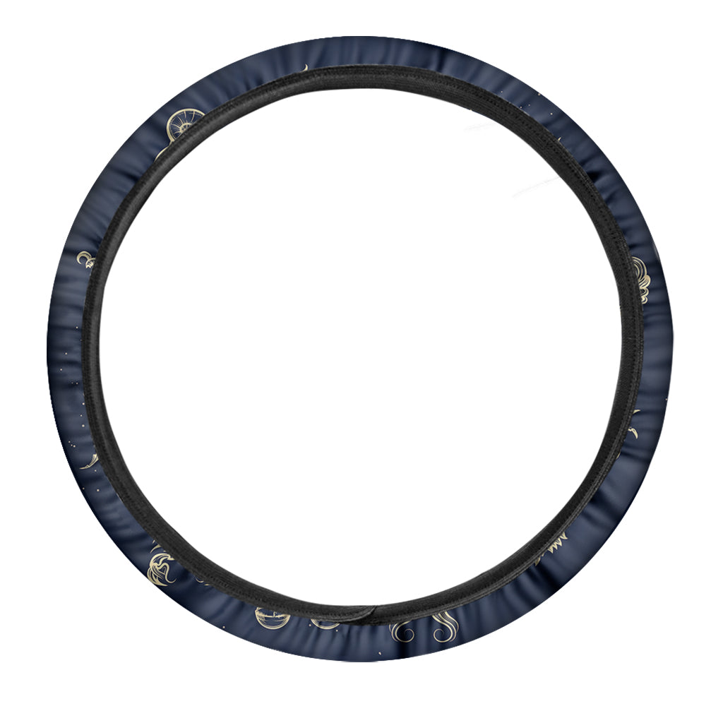 Zodiac Astrology Symbols Print Car Steering Wheel Cover