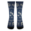 Zodiac Astrology Symbols Print Crew Socks