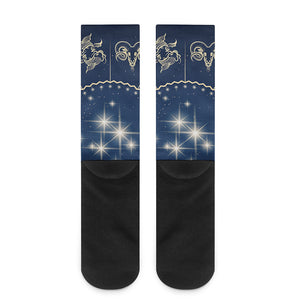 Zodiac Astrology Symbols Print Crew Socks