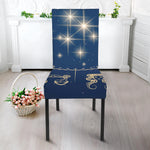 Zodiac Astrology Symbols Print Dining Chair Slipcover