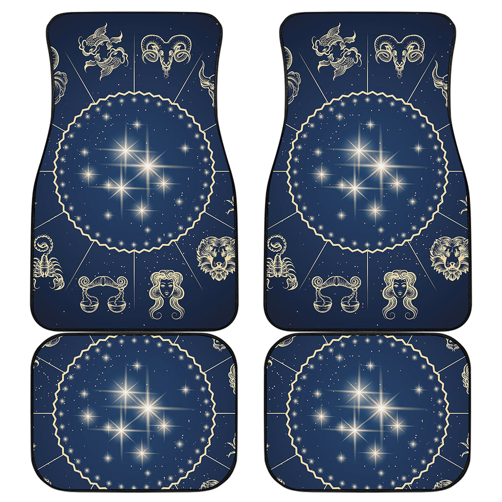 Zodiac Astrology Symbols Print Front and Back Car Floor Mats