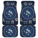 Zodiac Astrology Symbols Print Front and Back Car Floor Mats