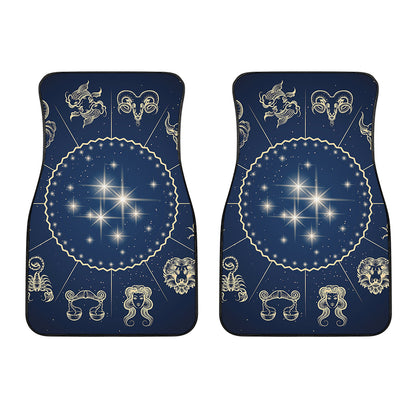 Zodiac Astrology Symbols Print Front Car Floor Mats