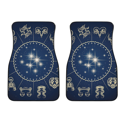 Zodiac Astrology Symbols Print Front Car Floor Mats