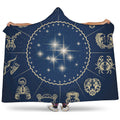 Zodiac Astrology Symbols Print Hooded Blanket